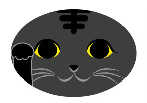 黒猫 ハチワレ 黒トラ 猫 折り紙 ねこ cat 招き猫 正月 無料 pdf 印刷