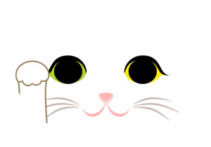 オッドアイ 白猫 白 猫 折り紙 ねこ cat 招き猫 正月 無料 pdf 印刷