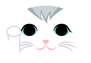 灰白猫 ハチワレ グレー白 サバ白 キジトラ キジシロ 灰白トラ 猫 折り紙 ねこ cat 招き猫 正月 無料 pdf 印刷